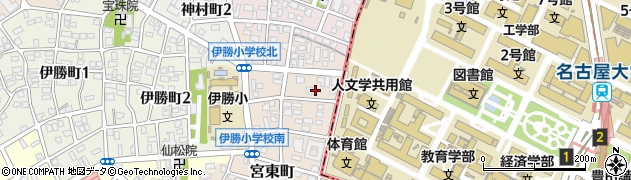 愛知県名古屋市昭和区宮東町64周辺の地図