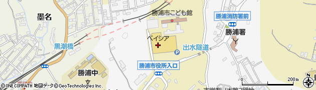 ベイシア勝浦店周辺の地図