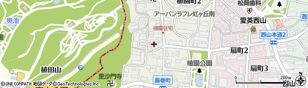 愛知県名古屋市名東区植園町周辺の地図
