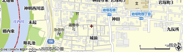 愛知県名古屋市中村区岩塚町城前16周辺の地図