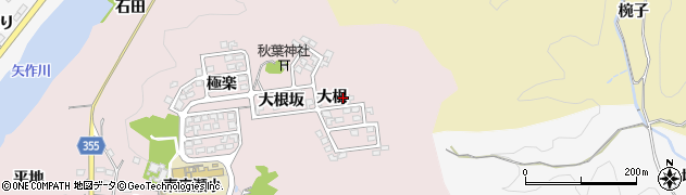 愛知県豊田市東広瀬町大根周辺の地図