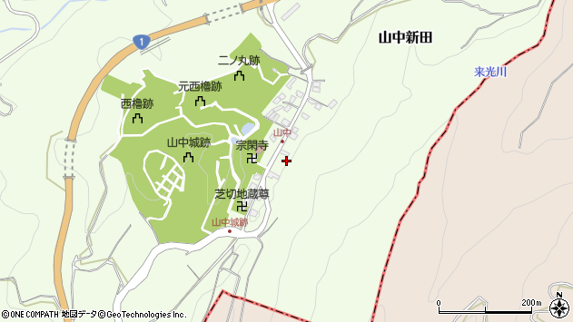 〒411-0011 静岡県三島市山中新田の地図
