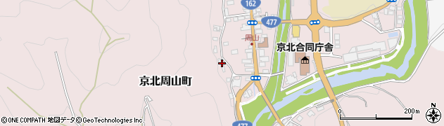 京都府京都市右京区京北周山町（西丁田）周辺の地図