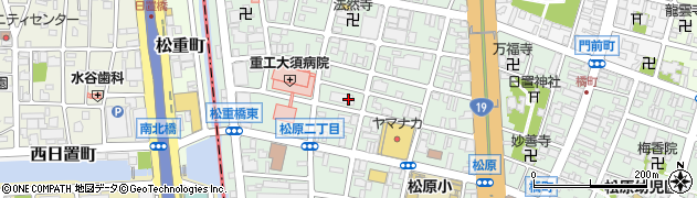 愛知県名古屋市中区松原周辺の地図