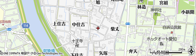愛知県津島市百町旭56周辺の地図