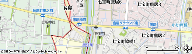 愛知県あま市七宝町鷹居（堂後）周辺の地図