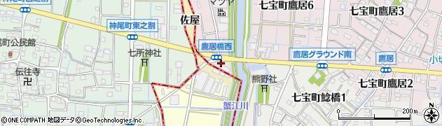 愛知県あま市七宝町鷹居（江向）周辺の地図