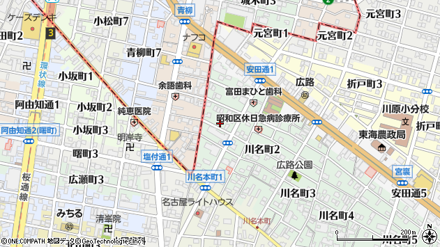 〒466-0856 愛知県名古屋市昭和区川名町の地図