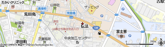 静岡県富士市伝法3736周辺の地図