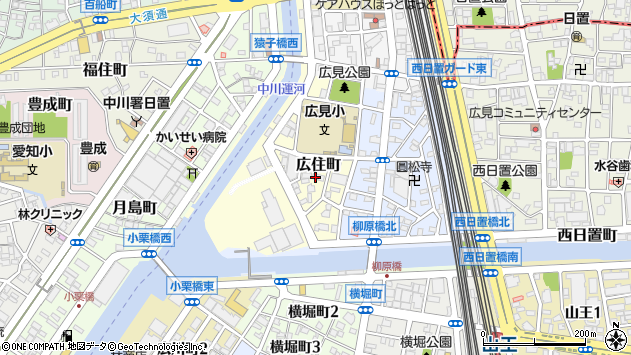 〒454-0007 愛知県名古屋市中川区広住町の地図