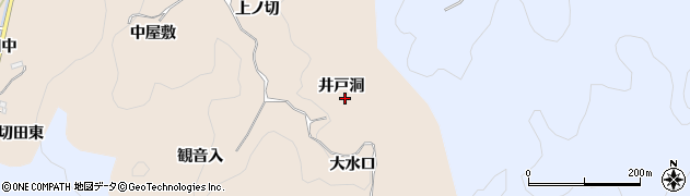 愛知県豊田市東中山町井戸洞周辺の地図