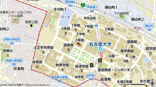 〒464-0814 愛知県名古屋市千種区不老町の地図