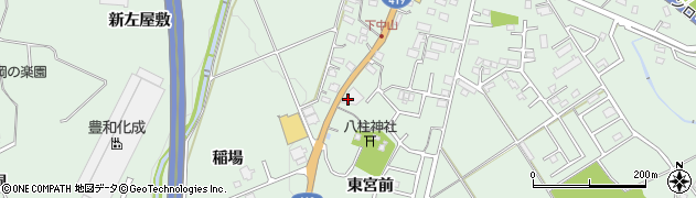 愛知県豊田市西中山町（東宮前）周辺の地図