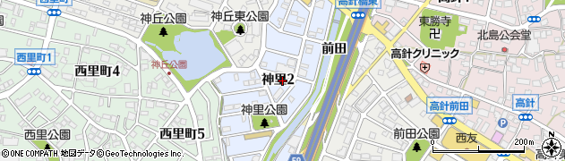 愛知県名古屋市名東区神里2丁目周辺の地図