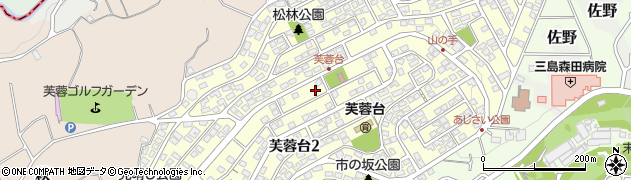 静岡県三島市芙蓉台周辺の地図