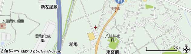 愛知県豊田市西中山町（稲場）周辺の地図