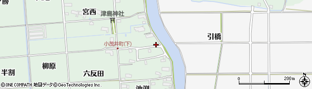 愛知県愛西市小茂井町寺下28周辺の地図