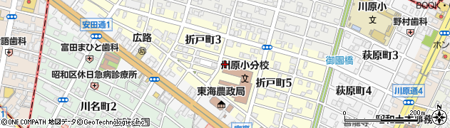 愛知県名古屋市昭和区折戸町周辺の地図