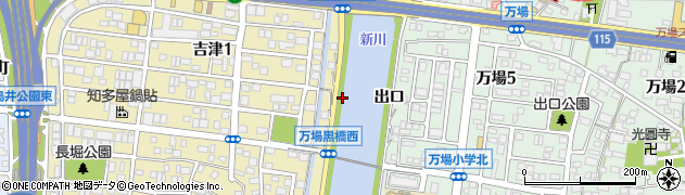 愛知県名古屋市中川区富田町大字万場（出口）周辺の地図
