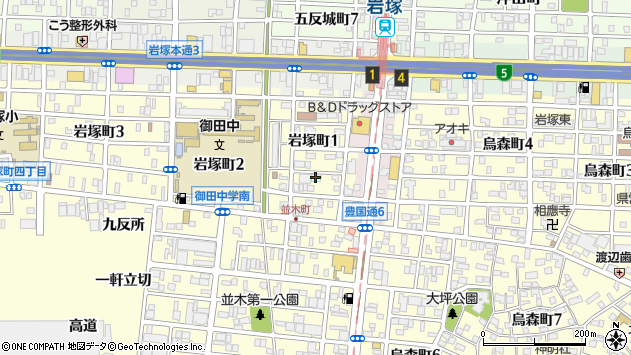 〒453-0862 愛知県名古屋市中村区岩塚町の地図