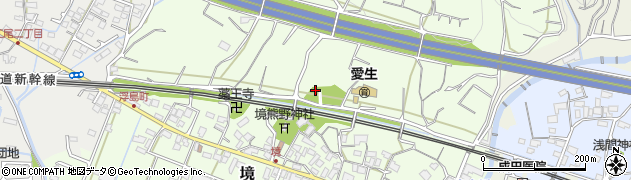 静岡県富士市境周辺の地図