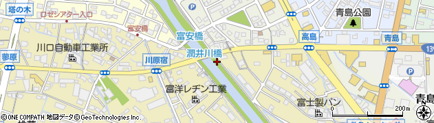 潤井川橋周辺の地図