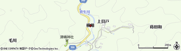 愛知県豊田市二タ宮町横畑周辺の地図
