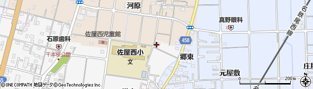 愛知県愛西市佐屋町道東105周辺の地図