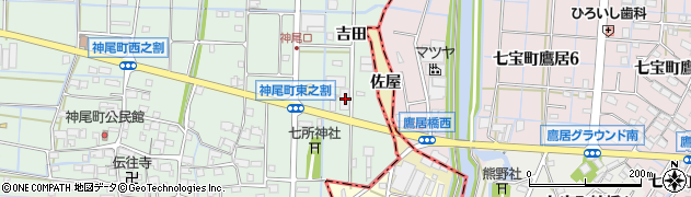 愛知県津島市神尾町吉田77周辺の地図