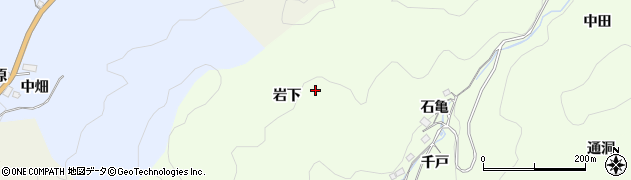 愛知県豊田市菅生町（岩下）周辺の地図