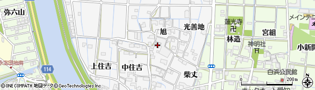 愛知県津島市百町旭周辺の地図