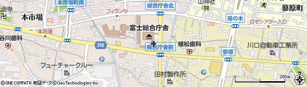 富士市役所上下水道部　水道工務課・工務担当周辺の地図