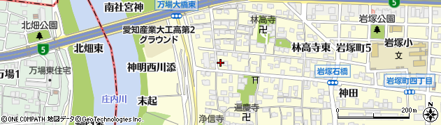 愛知県名古屋市中村区岩塚町新屋敷34周辺の地図