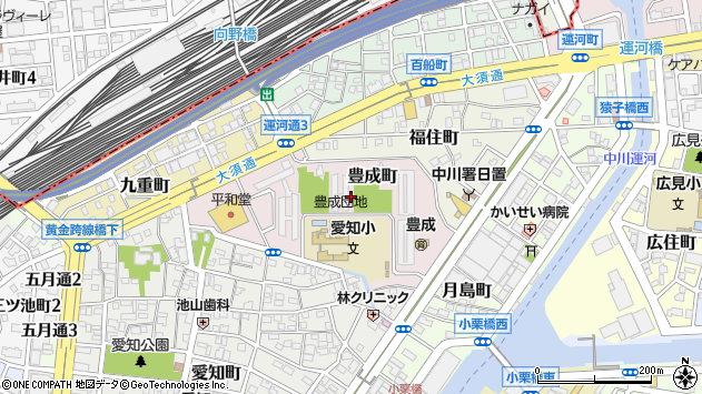 〒454-0803 愛知県名古屋市中川区豊成町の地図