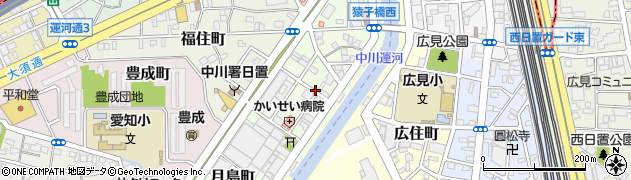 愛知県名古屋市中川区月島町周辺の地図