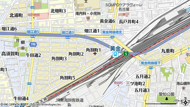 〒453-0852 愛知県名古屋市中村区角割町の地図