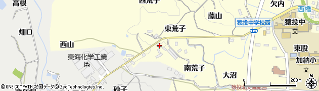 愛知県豊田市加納町（南荒子）周辺の地図