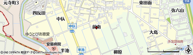 愛知県津島市唐臼町（前南）周辺の地図