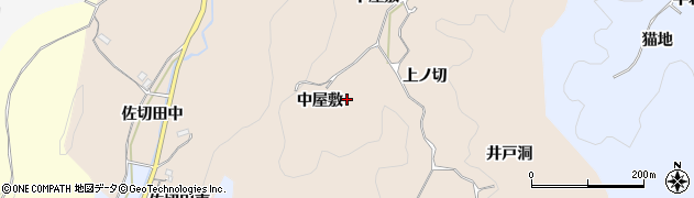 愛知県豊田市東中山町（中屋敷）周辺の地図