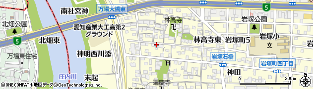 愛知県名古屋市中村区岩塚町新屋敷32周辺の地図