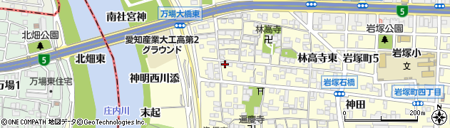 愛知県名古屋市中村区岩塚町新屋敷35周辺の地図