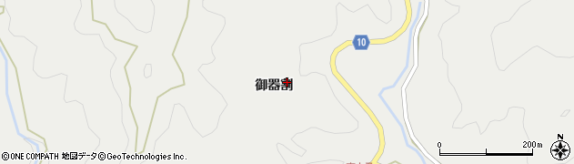愛知県設楽町（北設楽郡）津具（御器割）周辺の地図