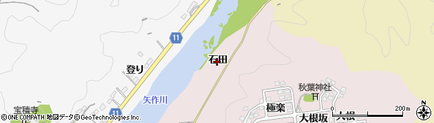 愛知県豊田市東広瀬町（石田）周辺の地図