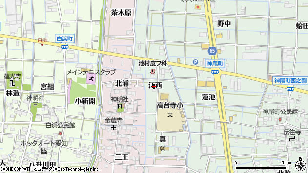 〒496-0013 愛知県津島市神尾町の地図