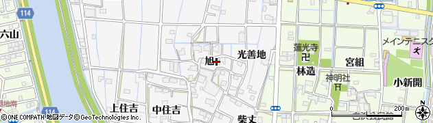 愛知県津島市百町旭34周辺の地図