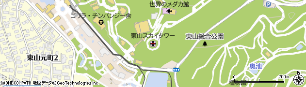 東山スカイタワー周辺の地図