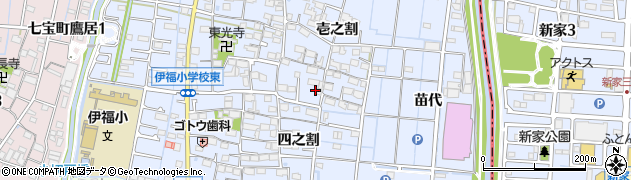 愛知県あま市七宝町伊福壱之割48周辺の地図