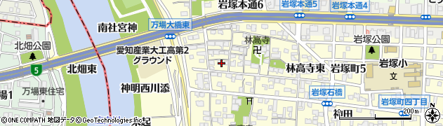 愛知県名古屋市中村区岩塚町新屋敷38周辺の地図