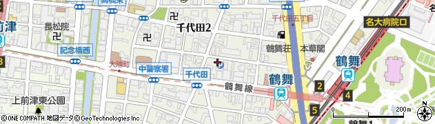 愛知県名古屋市中区千代田周辺の地図