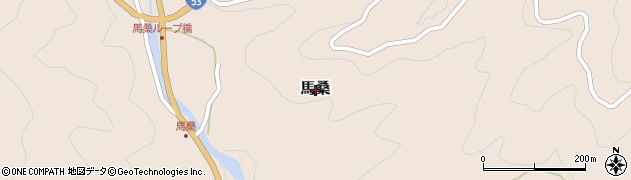 岡山県奈義町（勝田郡）馬桑周辺の地図